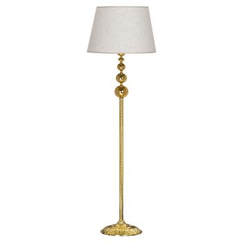 Vinner VNRVGAGKLMB070 Vega Gold Üçlü Küre Tek Ayaklı Metal Beyaz Kırçıl Lambader