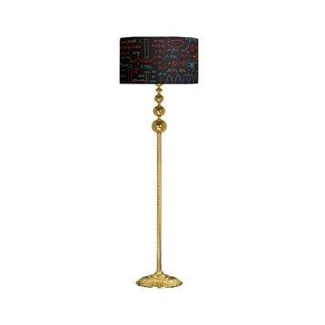 Vinner VNRVGAGKLMB072 Vega Gold Üçlü Küre Tek Ayaklı Metal Kimya Desenli Lambader