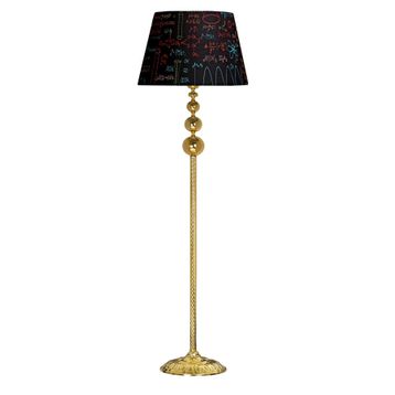 Vinner VNRVGAGKLMB072 Vega Gold Üçlü Küre Tek Ayaklı Metal Kimya Desenli Lambader