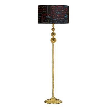 Vinner VNRVGAGKLMB072 Vega Gold Üçlü Küre Tek Ayaklı Metal Kimya Desenli Lambader