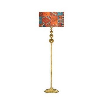 Vinner VNRVGAGKLMB093 Vega Gold Üçlü Küre Tek Ayaklı Metal Cappadocia Desenli Lambader