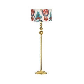 Vinner VNRVGAGKLMB096 Vega Gold Üçlü Küre Tek Ayaklı Metal Lale Desenli Lambader