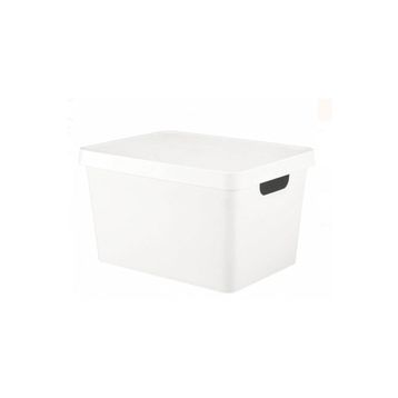 Vinto 17 lt Ekru Kapaklı Kutu