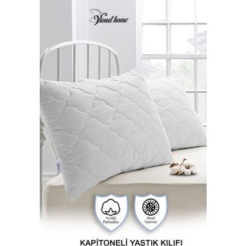 Vionel Home 2 Adet 50x70 Beyaz Pamuk Kapitone Yastık Koruyucu Kılıf