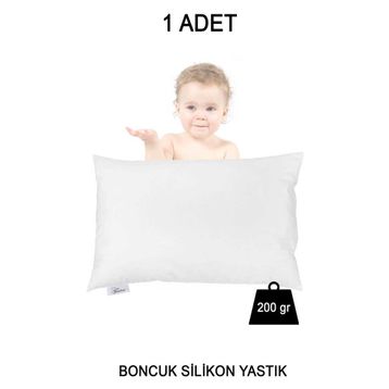 Vionel Home 200 gr 35x45 Beyaz Antialerjik Bebek Yastık Boncuk Silikon Pamuklu Kılıf