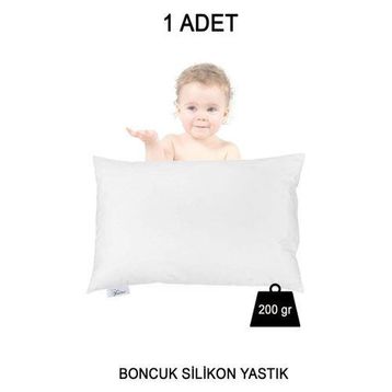 Vionel Home 200 gr 35x45 Beyaz Antialerjik Bebek Yastık Boncuk Silikon Pamuklu Kılıf