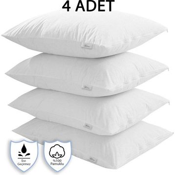 Vionel Home Pamuklu Sıvı Geçirmez 4 Adet 50x70 cm Bej Yastık Alezi