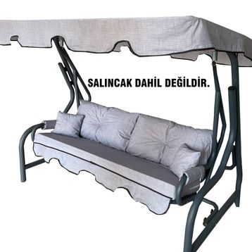 Vip Home Concept 3 Kişilik Lüks Vip Gri Salıncak Minderi