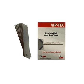 VIP-TEC VT875000 18 mm 10'lu Büyük Maket Bıçağı Yedeği