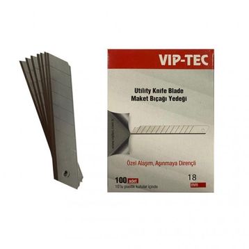 VIP-TEC VT875000 18 mm 10'lu Büyük Maket Bıçağı Yedeği