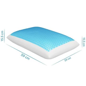 Viscofoam Bonni Terletmeyen Ortopedik Yastık Serinleten Visco Yastık Jelli 59x39x15.5 cm Yastık