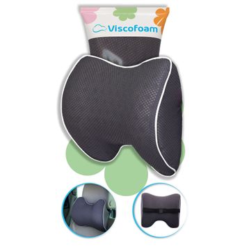 Viscofoam Gri Carfort Büyük Visco Ortopedik Araç Boyun Yastığı