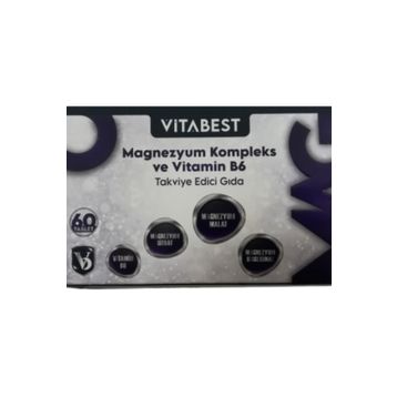 Vitabest Magnezyum Kompleks ve Vitamin B6 60 Tablet