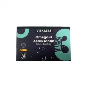 Vitabest Omega-3 Astaksantin 50 Kapsül Balık Yağı