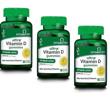 Vitabiotics Ultra Vitamin D Gummies 1000 IU 3x50 Çiğnenebilir Tablet