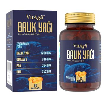 VitAgil Omega 3 60 Kapsül Balık Yağı