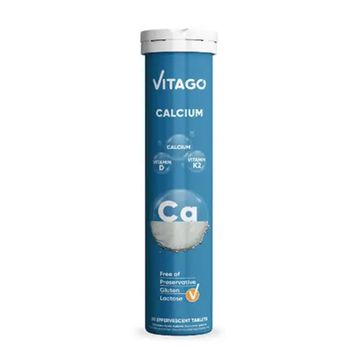 Vitago Calcium Vitamin D K2 20 Efervesan Tablet