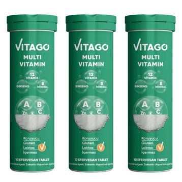Vitago Multivitamin 10 Efervesan Tablet