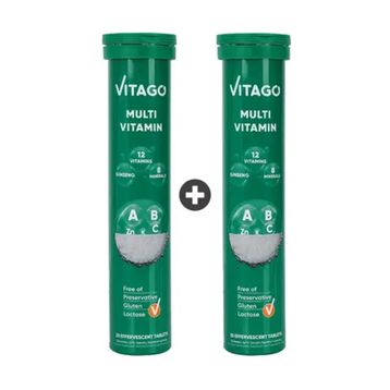 Vitago Multivitamin Ginseng Multimineral 2x20 Efervesan Tablet