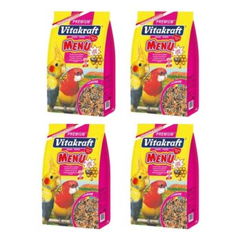 Vitakraft Paraket Premium Menu + Jodvital 4x1000 gr Kuş Yemi