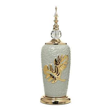 Vitale 43 cm AK.JE0174 Yakut Gold Kapaklı Vazo