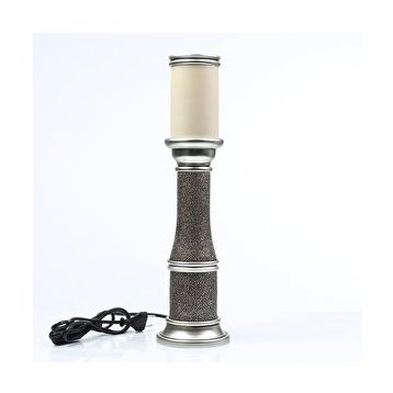 Vitale AK.ART0072 Gümüş Büyük Eskitme 45 cm Abajur