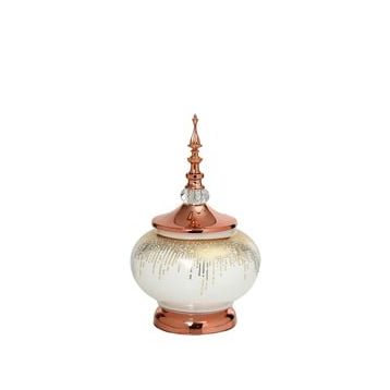 Vitale AK.JE0030 Sultan Bronz Kapaklı Vazo