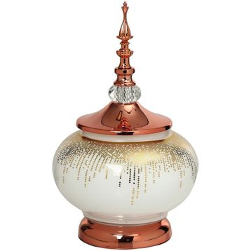 Vitale AK.JE0030 Sultan Bronz Kapaklı Vazo
