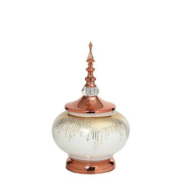 Vitale AK.JE0030 Sultan Bronz Kapaklı Vazo