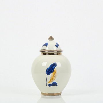 Vitale AK.NRH0060 21 cm Mavi Gold Yaprak Desenli Şah Küp