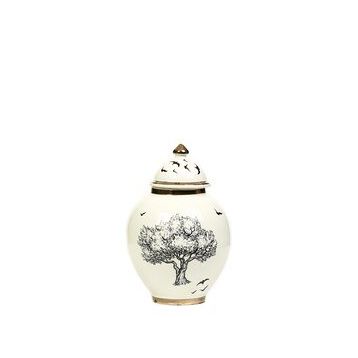 Vitale AK.NRH0088 Yeşil 21 cm Yaprak Desenli Şah Küp