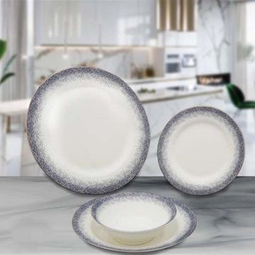 Vitale Mavi Püskürtme 6 Kişilik 24 Parça Yemek Takımı
