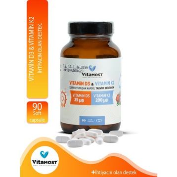 Vitamost Vitamin D3 K2 90 Kapsül