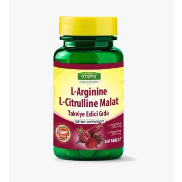Vitapol L-Arjinine L-Citrulline Malat 100 Tablet