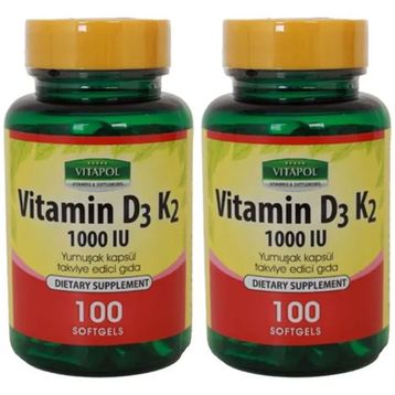 Vitapol Vitamin D3 K2 1000 IU 100 Kapsül