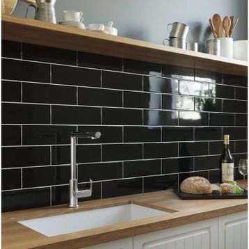 VitrA 10x30 cm Miniworx Ral 0001500 Siyah Parlak Seramik