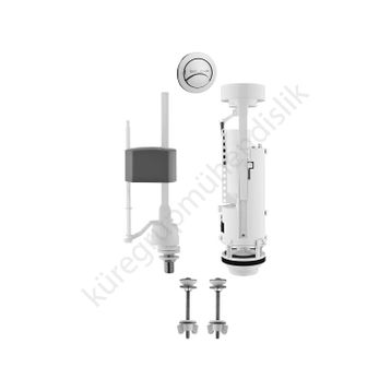 VitrA 330B7013 Alttairişli 3/6l Litre Çift Kademeli Basmalı İç Takımı