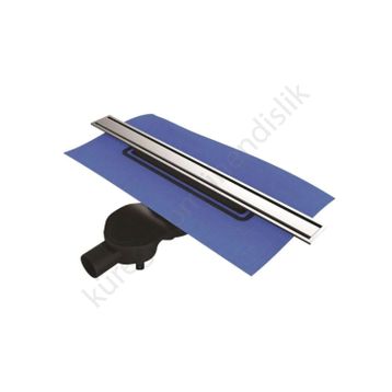 VitrA 59980480000 Yandan Çıkışlı Mat Krom 60 cm Eco Flow Duş Kanalı