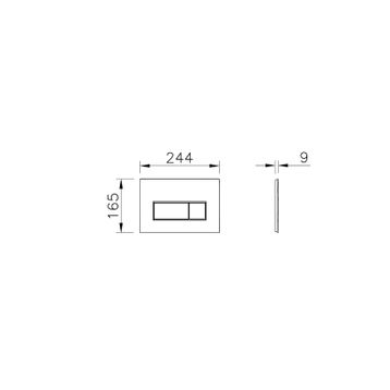 VitrA 740-2311 Root Square Mat Siyahv Kumanda Paneli