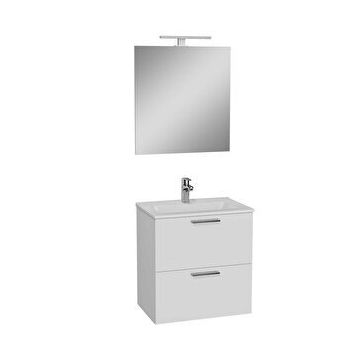 VitrA 75021 Mia 60 CM Parlak Beyaz Banyo Dolabı Seti