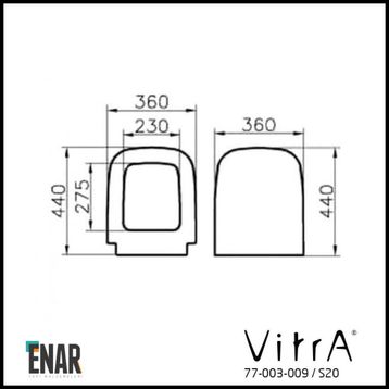 VitrA 77-003-009 S20 Klozet Kapağı