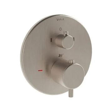 VitrA A4267134 Vitra Origin Fırçalı Nikel V Box Ankastre Termostatik Banyo Bataryası
