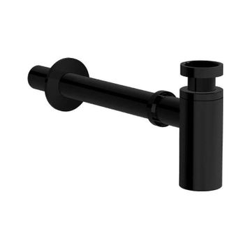 VitrA A4512439 T Tipi Parlak Siyah Alt Grubu Liquid Uzun Lavabo Sifonu