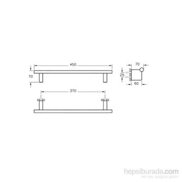 VitrA Dıagon A44432 Uzun Havluluk