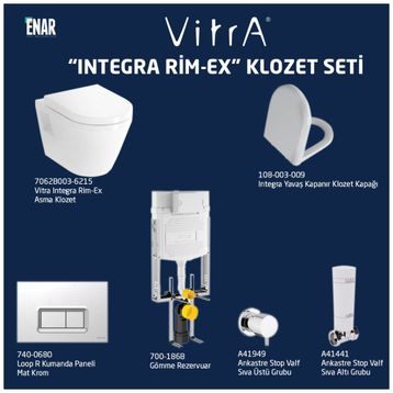 VitrA Integra Rim-Ex Asma Klozet ve Soft Kapak Seti