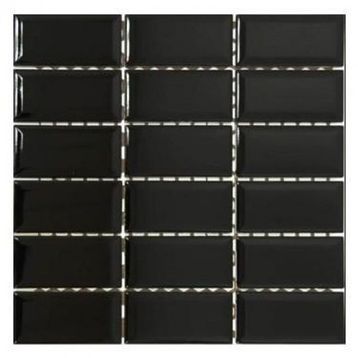 VitrA K52359380001VTE0 5x10 Metro Tiles Mozaik Siyah Parlak Mozaik Duvar Karosu