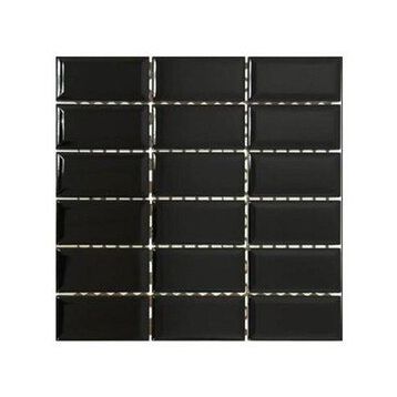 VitrA K52359380001VTE0 5x10 Metro Tiles Mozaik Siyah Parlak Mozaik Duvar Karosu