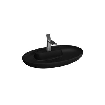 VitrA Memoria 75 cm Oval Mat Siyah Lavabo