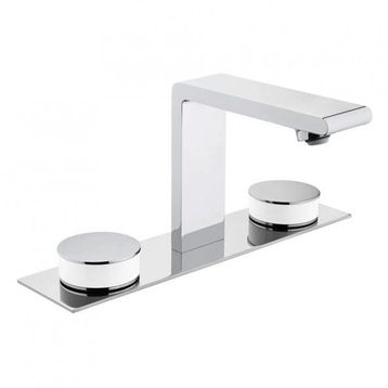 VitrA Memoria A4231557 Lavabo Bataryası, 3 Delikli Lavabolar İçin, Krom - Beyaz