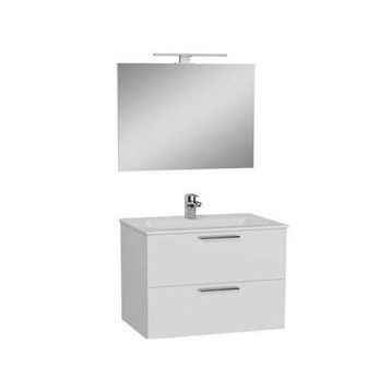 VitrA Mia 80 cm Parlak Beyaz Çekmeceli Banyo Dolabı Seti